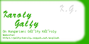 karoly galfy business card